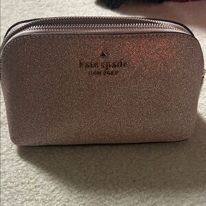 Kate Spade Rose Gold Glitter Pouch